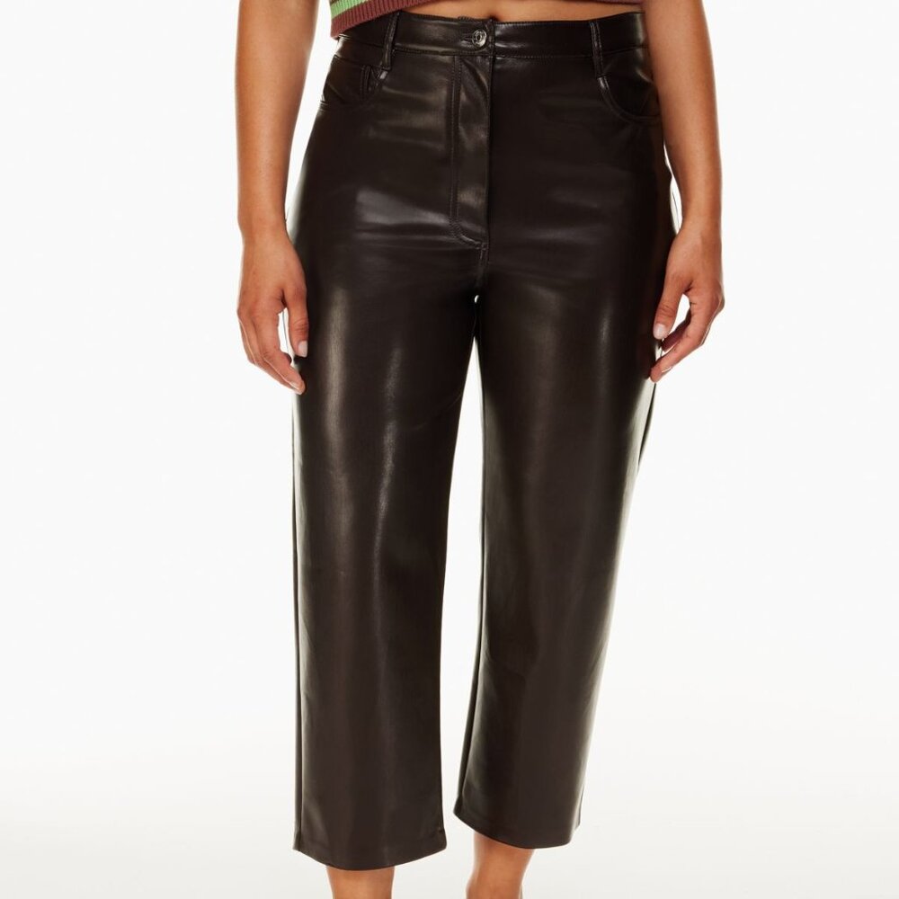 Aritzia Wilfred MELINA CROPPED PANT | Rich Mocha Brown (Size 0)